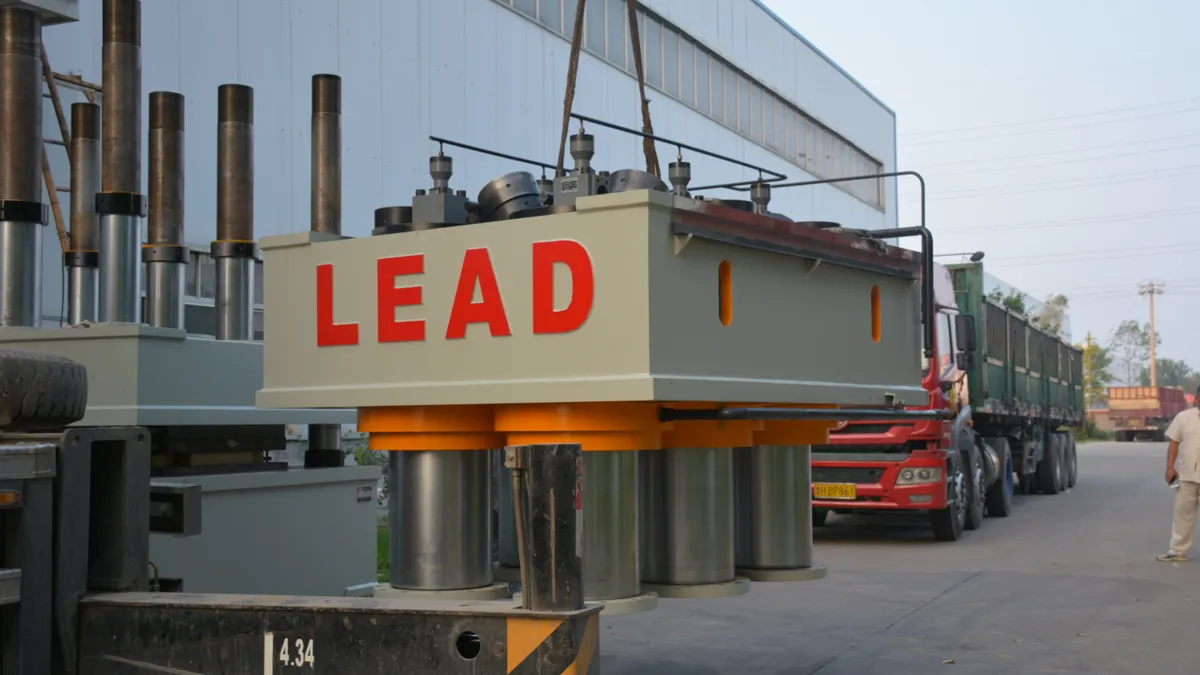 LEAD press loaded on truck for delivery