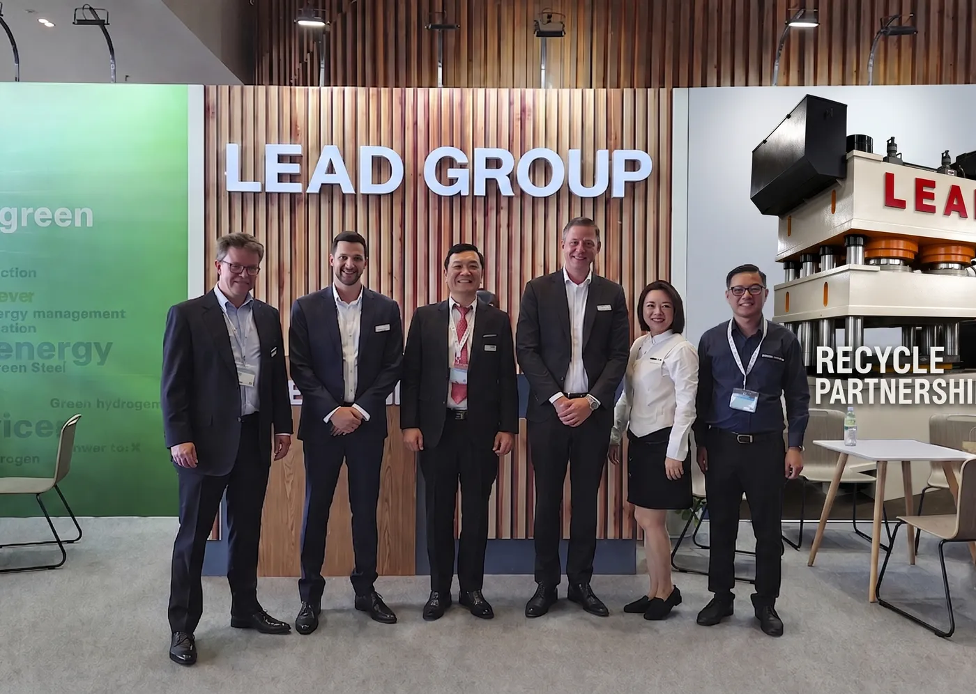 LEAD booth at an international machinery exhibition