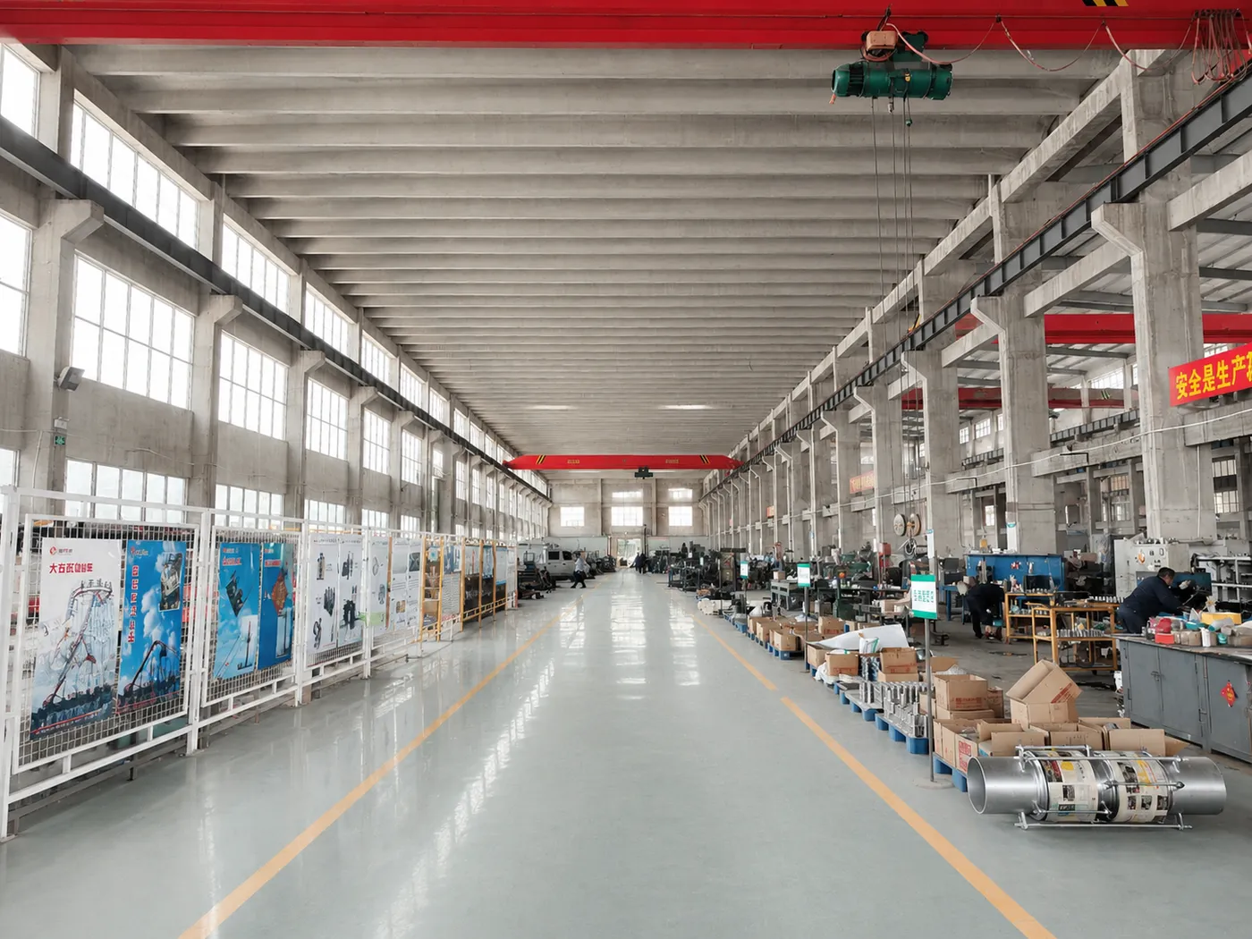 Warehouse and final assembly testing area